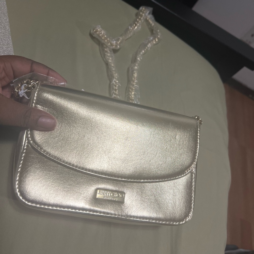 Jimmy Choo Metallic Gold Crossbody Bag